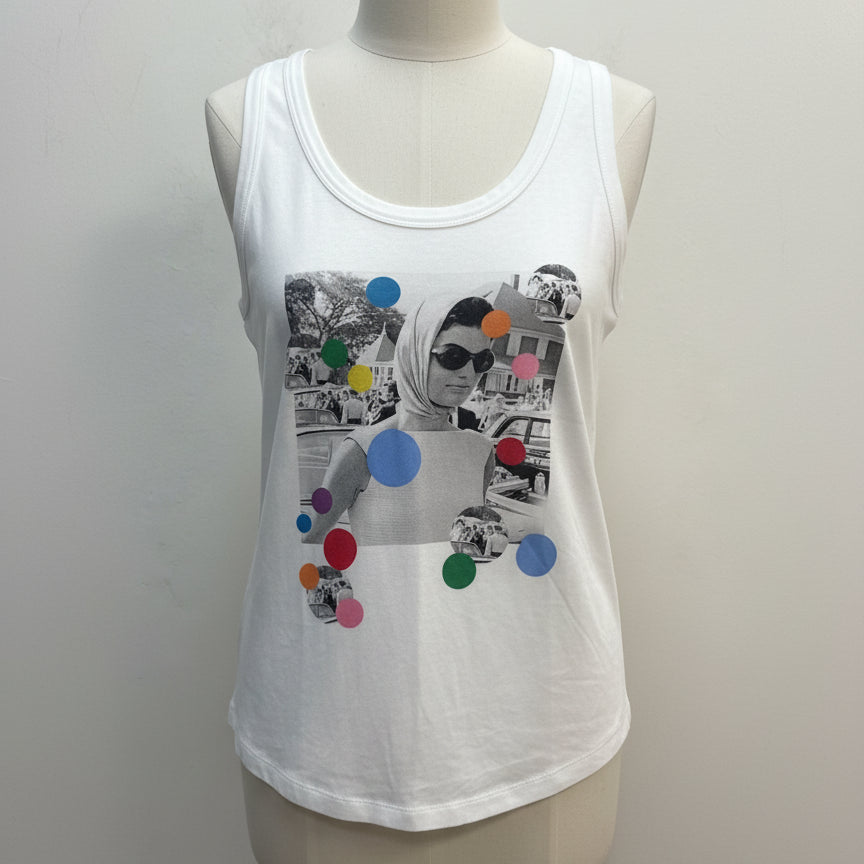 Suzi Roher · Suzi Roher · Jackie O Top · Small · WhiteMulti · SMALL · WhiteMulti