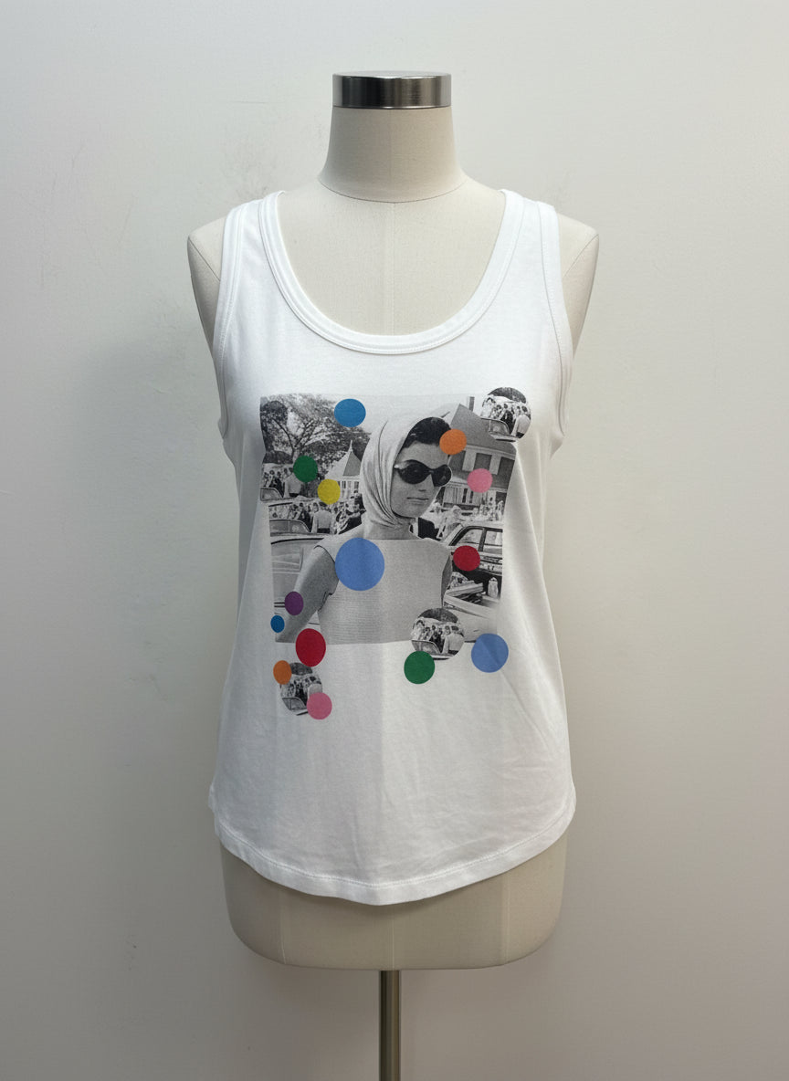 Suzi Roher · Suzi Roher · Jackie O Top · Small · WhiteMulti · SMALL · WhiteMulti