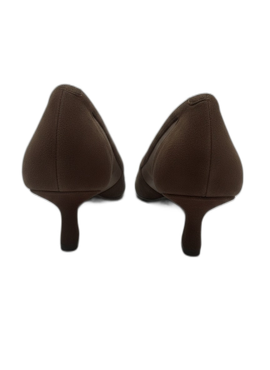 Adrienne Vittadini · Slew micro suede kitten heel pumps · 7.5 · Chocolate