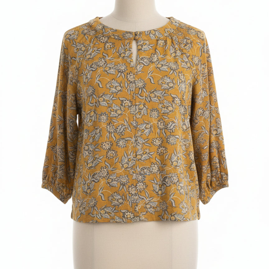 J. Jill · Blouse · Large · YellowFloral