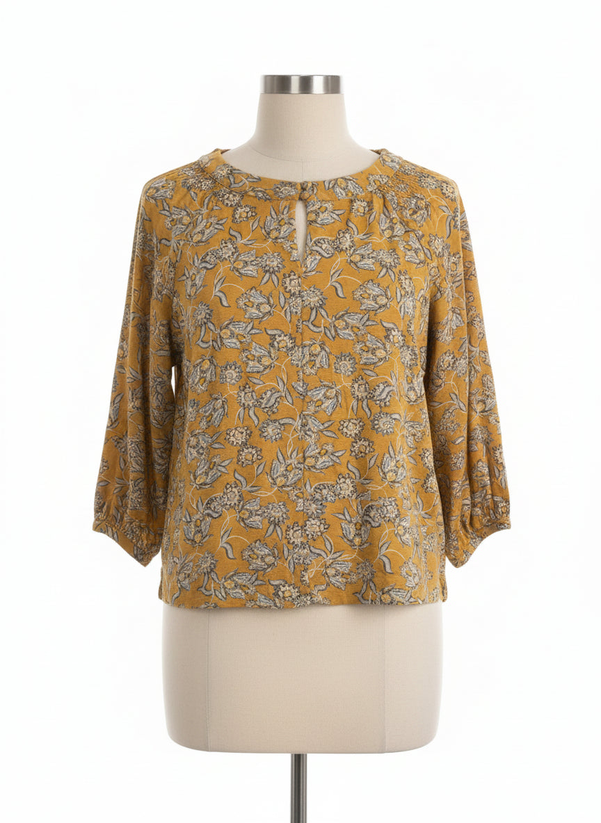J. Jill · Blouse · Large · YellowFloral