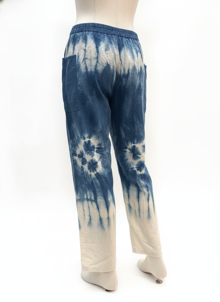 The Clothes Rack · Chai's Ankle Pants · Small · Navy White Tie-Dye