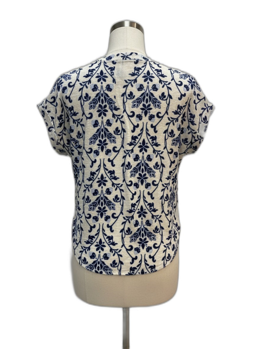 Cynthia Steffe · Vine Print · Medium · WhiteBlue