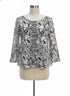 Habitat · 3/4 Sleeve Blouse · XSmall · Black and White