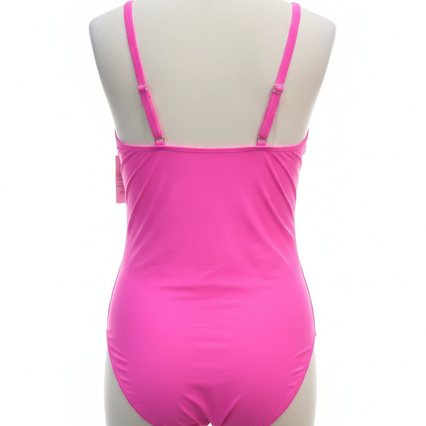Ekouaer · Ruched Swimsuit · L/XL · Hot Pink