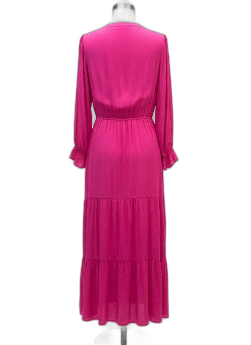 SkiesAreBlue · 3/4 Sleeve Dress · Medium · Hot Pink