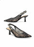 Steve Madden · Rodes Lace Slingbacks · 8 · BlackCream