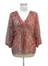 Sundance · Kimono Sleeve Top · Large · Rouge Multi