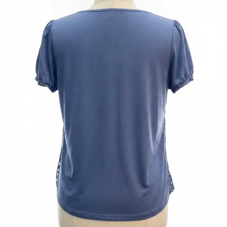 Sundance · Eyelet Lace Overlay · Small · Blue