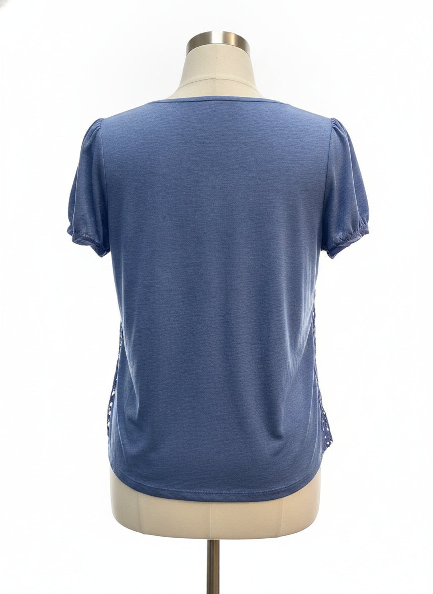 Sundance · Eyelet Lace Overlay · Small · Blue