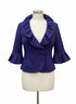 Jerry.T · 3/4 Sleeve Jacket Ruchted Collar · Medium · Purple