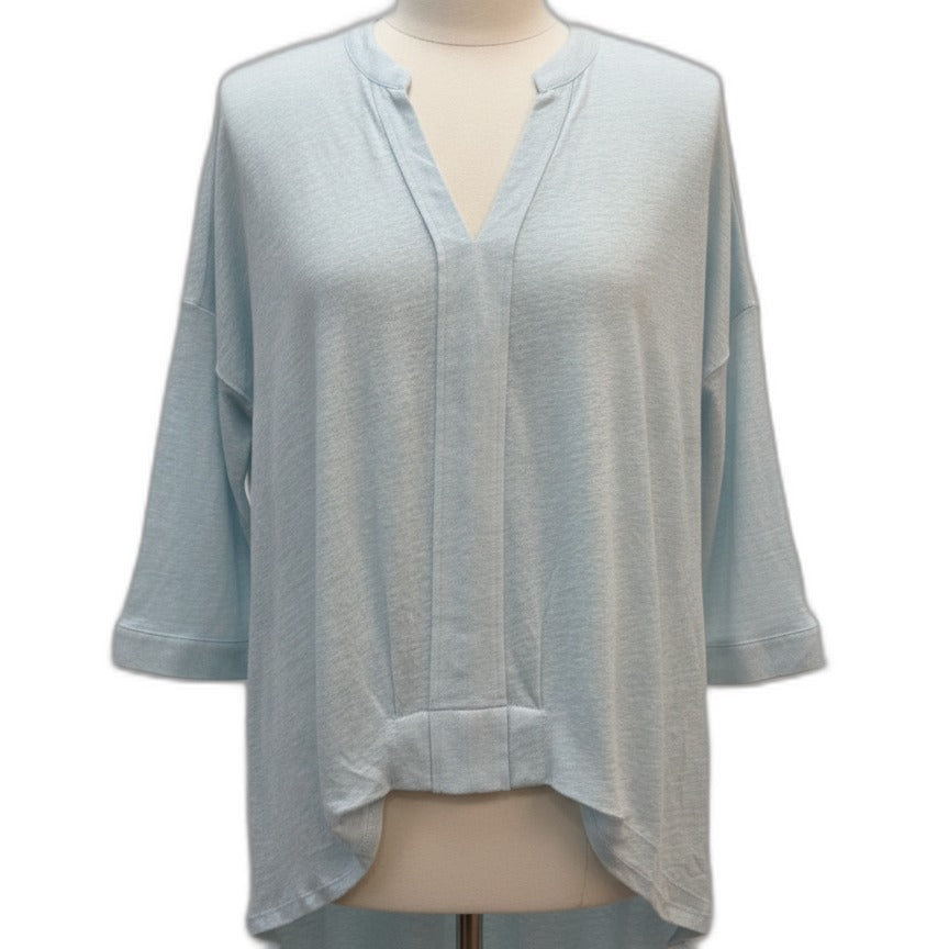 Anthropologie · Blue Tassel 3/4 Sleeve Tunic Top · XLarge · BabyBlue