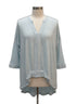 Anthropologie · Blue Tassel 3/4 Sleeve Tunic Top · XLarge · BabyBlue