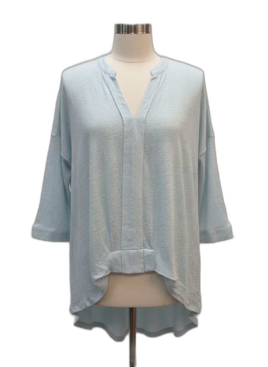 Anthropologie · Blue Tassel 3/4 Sleeve Tunic Top · XLarge · BabyBlue