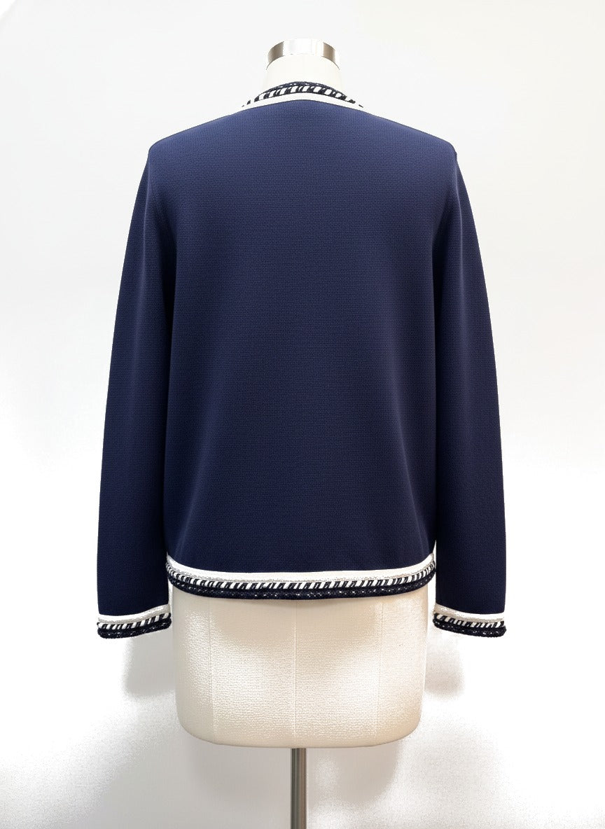Chico's · Knit Top + Cardigan Set · XLarge · NavyWhite