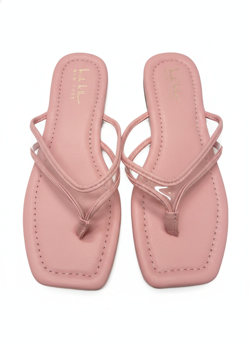 Nicole Miller · Arris peek-a-boo flipies · 7.5 · Ballet Pink