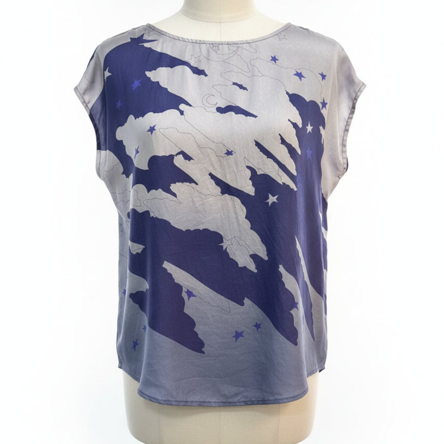 CAbi · Celestial Moon Star Top · Small · PlumMulti