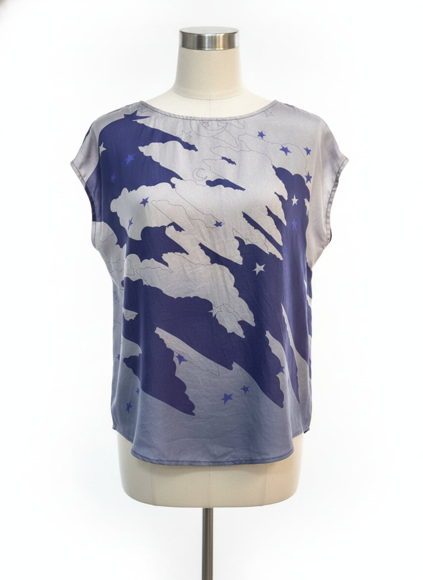 CAbi · Celestial Moon Star Top · Small · PlumMulti