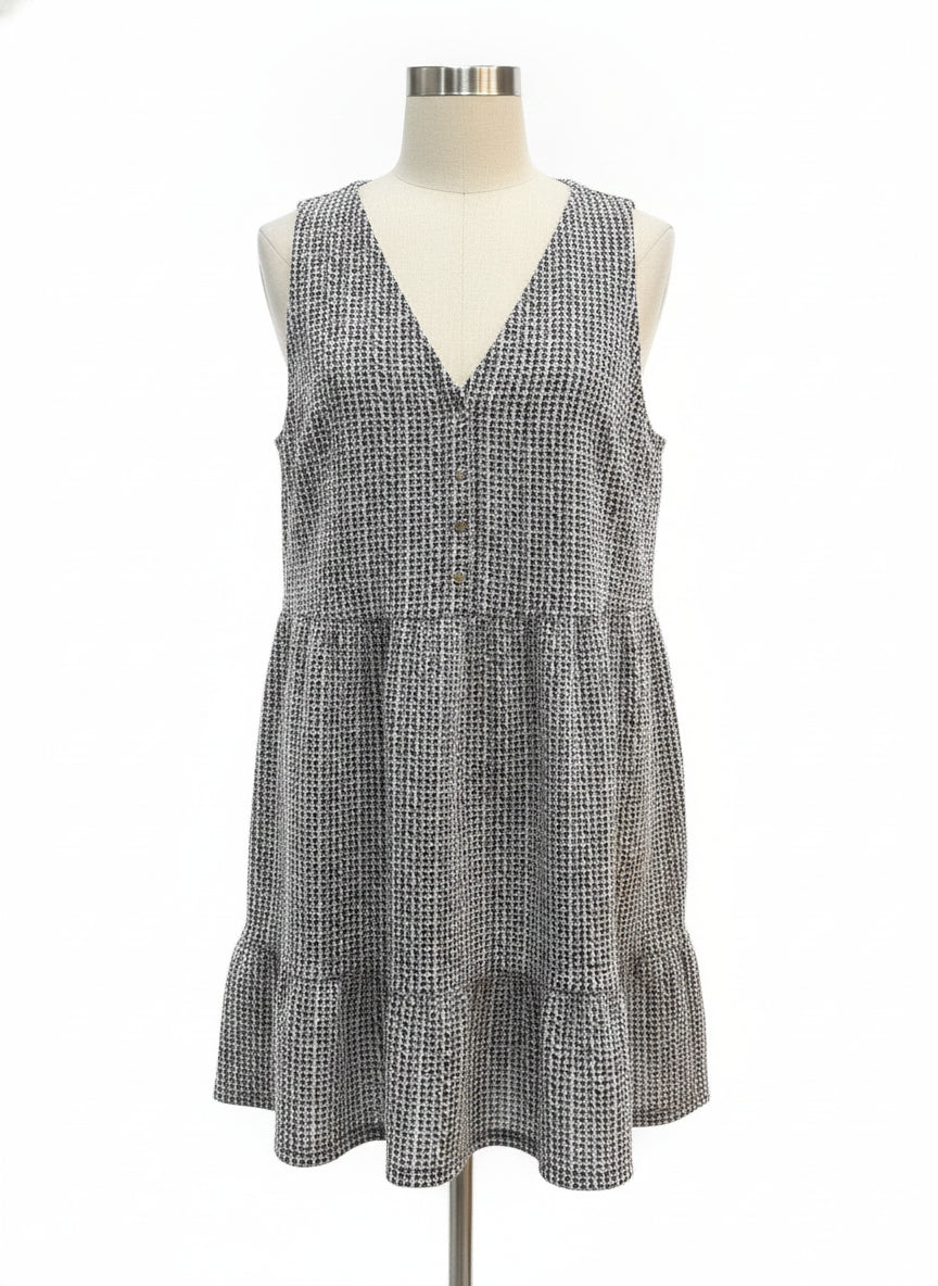 LOFT · Sleeveless Dress · Large · Black/White