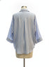 Cicy Bell · Elbow Length Top · Large · Blue/White