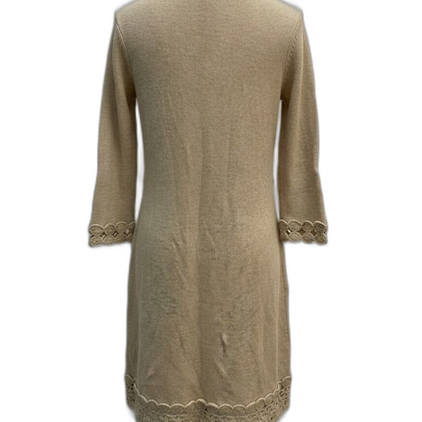 Anthropologie · Crocheted Detail Dress · Small · Wheat