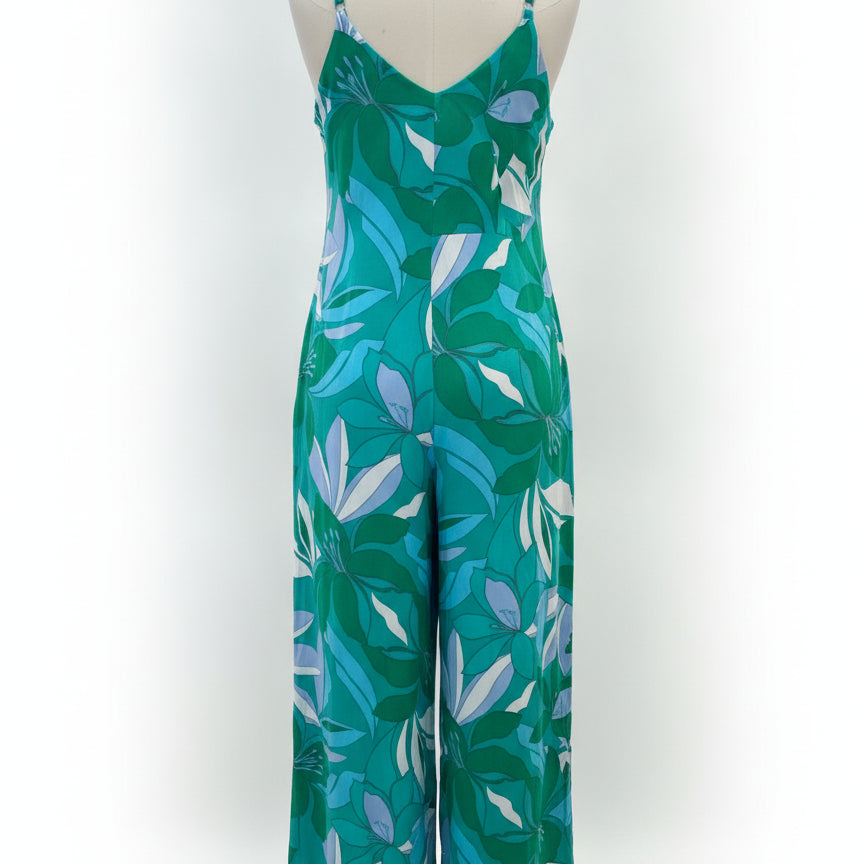 Anthropologie · Label of Love Leaf Print · Small · AquaGreen