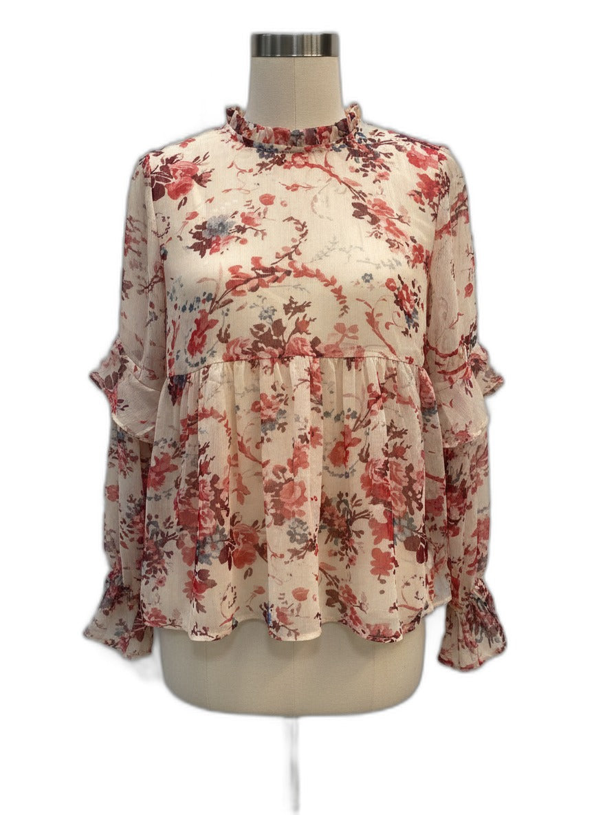 Sundance · Boho Chic Top · Medium · BlushFloral