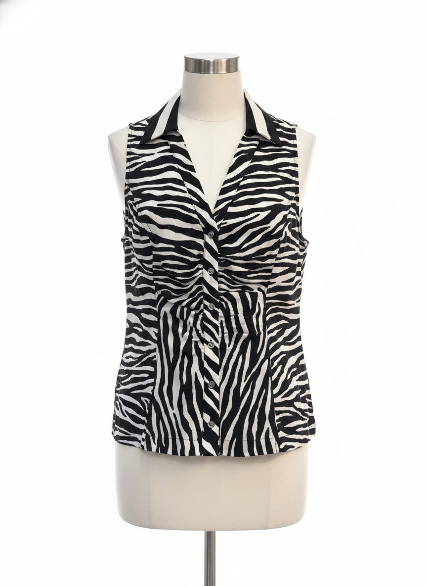 Michael Kors · Sleeveless Top · Large · BlackWhite