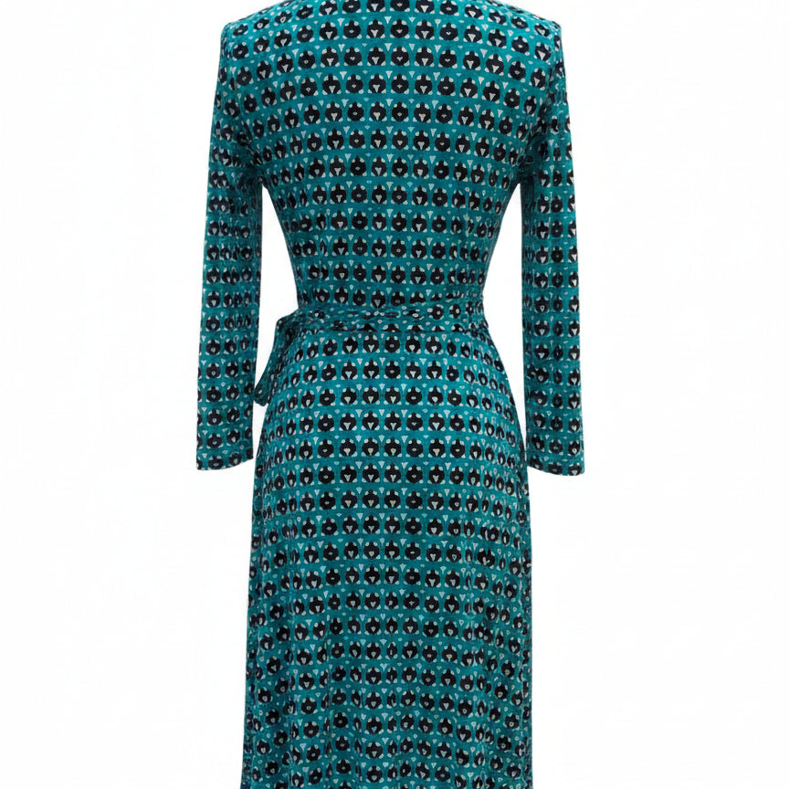 Leota · Faux wrap dress · Small · NavyBlk