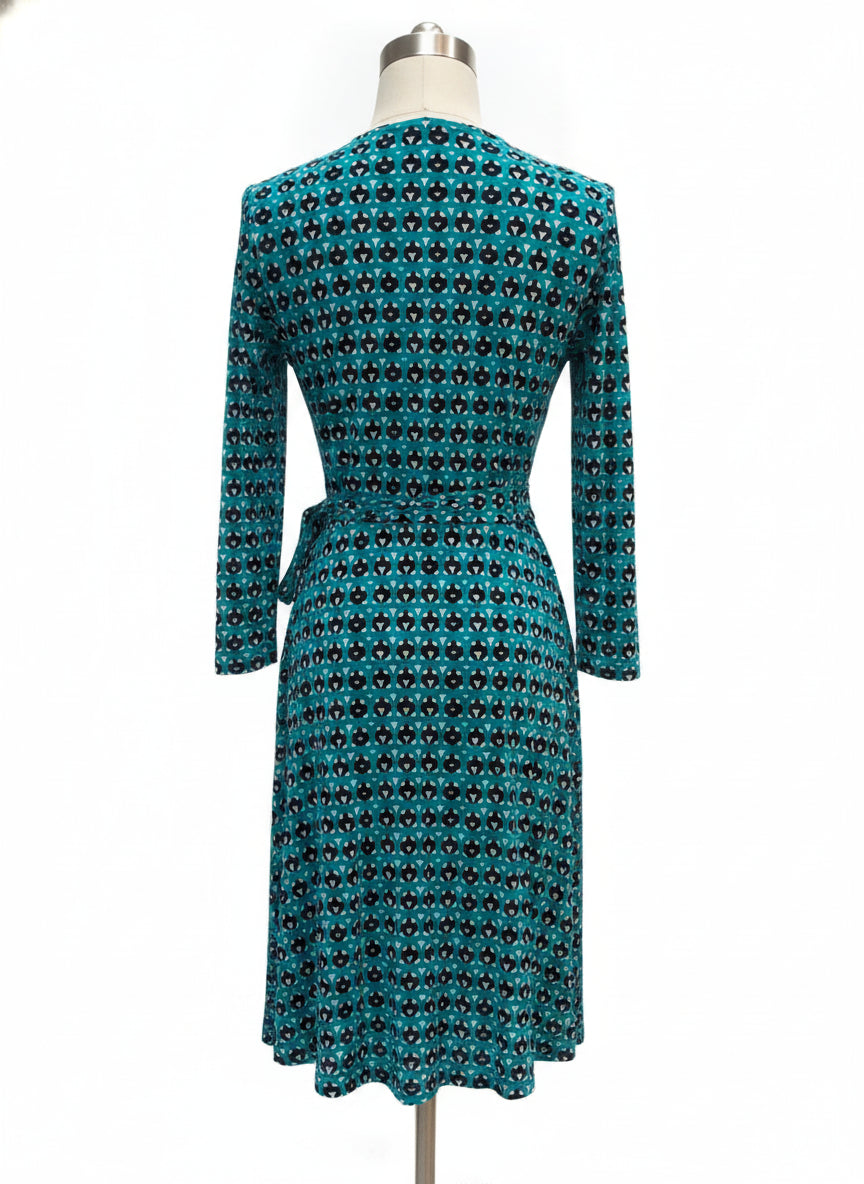 Leota · Faux wrap dress · Small · NavyBlk