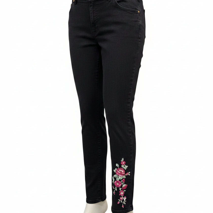 Woman Within · Straight Leg Jeans · 12 · Black