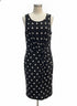 Ralph Lauren · Sleeveless Dress Twist front detail · 16 · Blk/White Polka-Dots