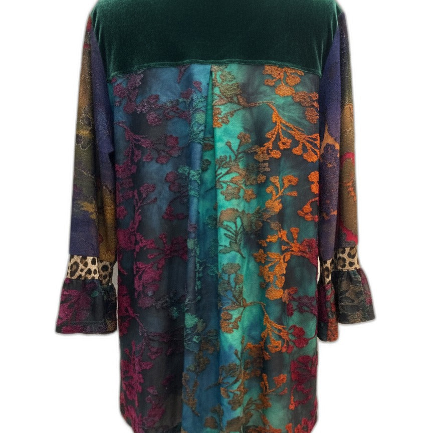 Caleooa · Bell Sleeve Top · Large · Emerald