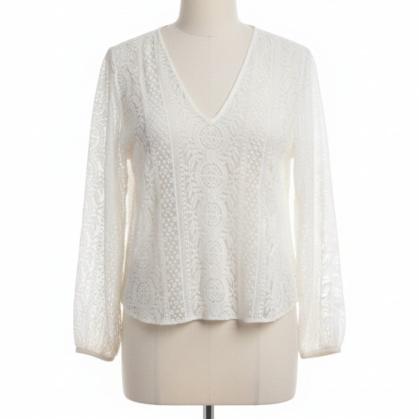 Theory · Theory · Boho Top · Small · Ivory · SMALL · Ivory