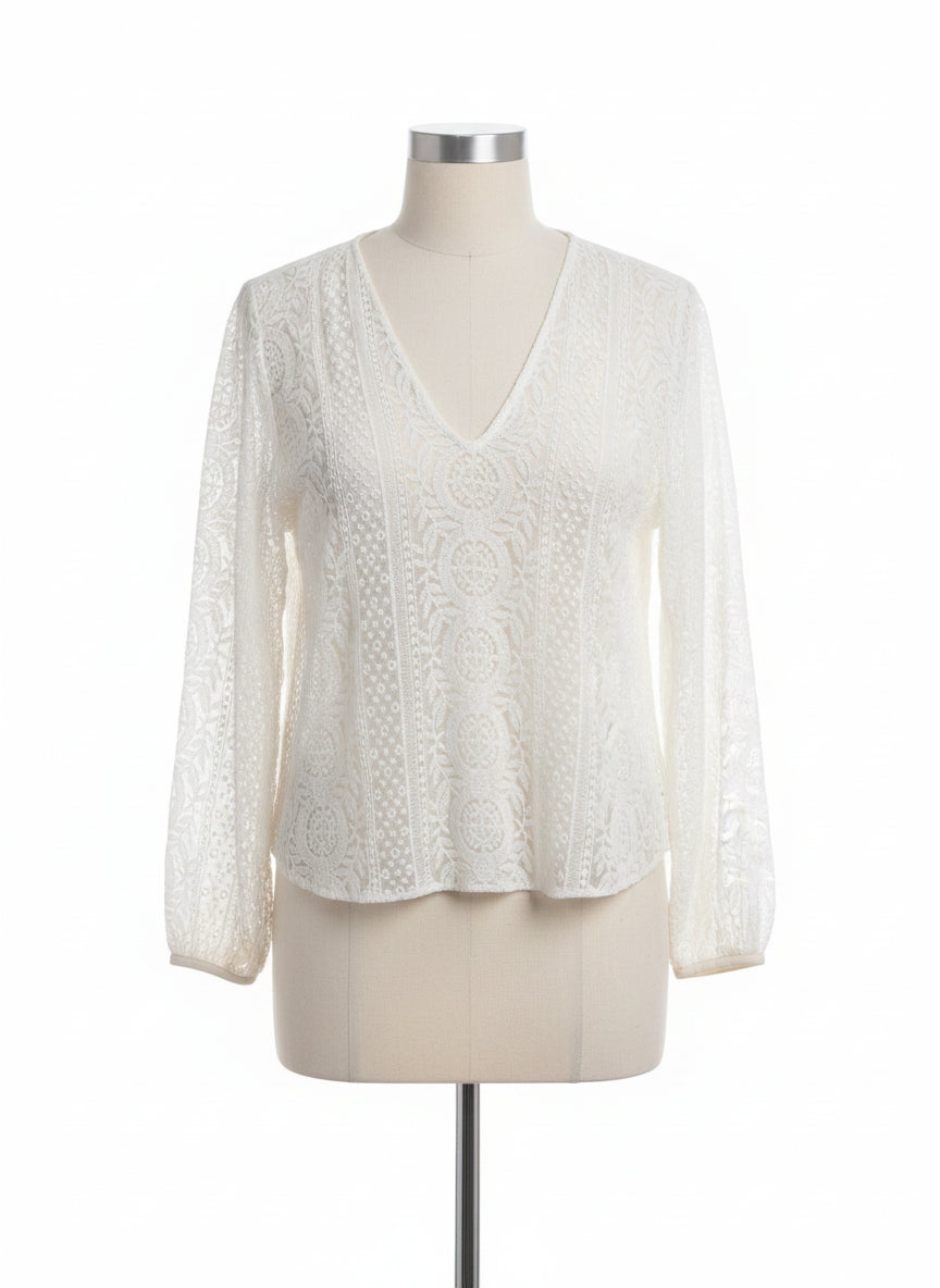 Theory · Theory · Boho Top · Small · Ivory · SMALL · Ivory