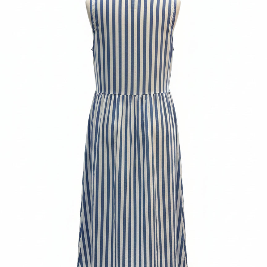 Joie · Sleeveless Dress · Large · Blue and White
