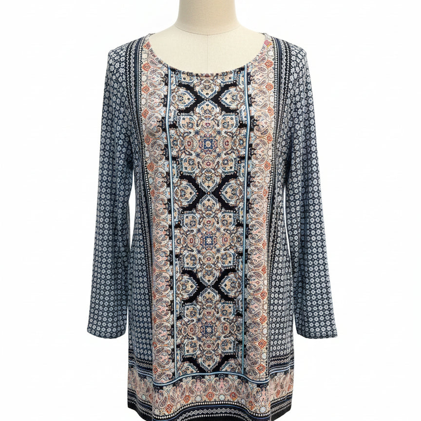 J. Jill · Medallion print · Medium · AquaBlack