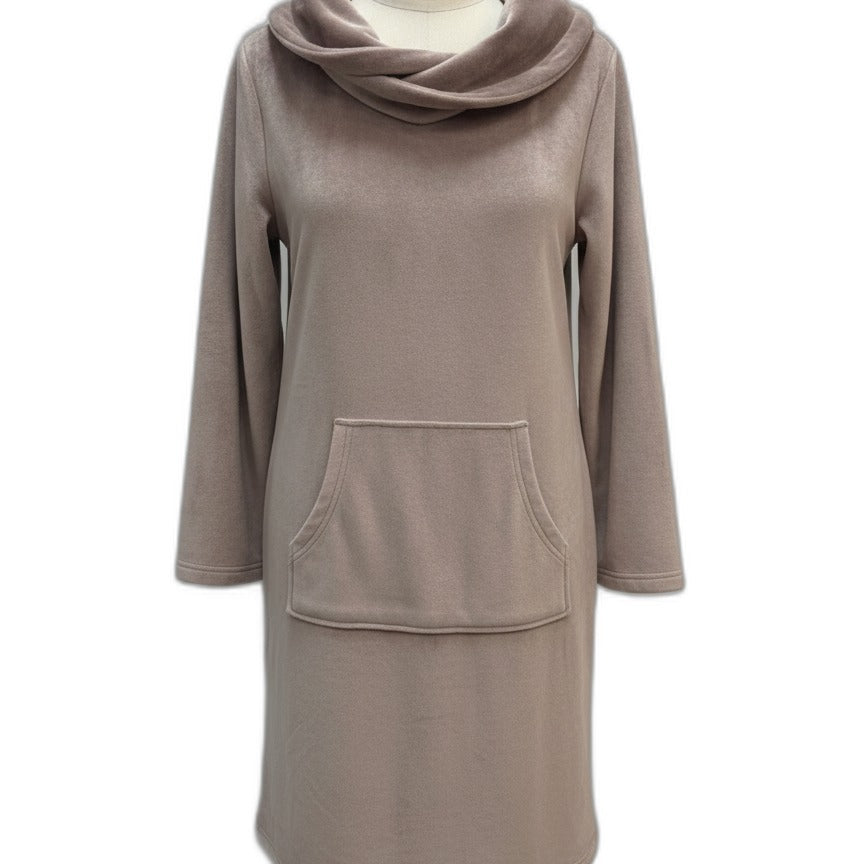 Softies · Velour Cowl Lounge Dress · S/M · Mauve