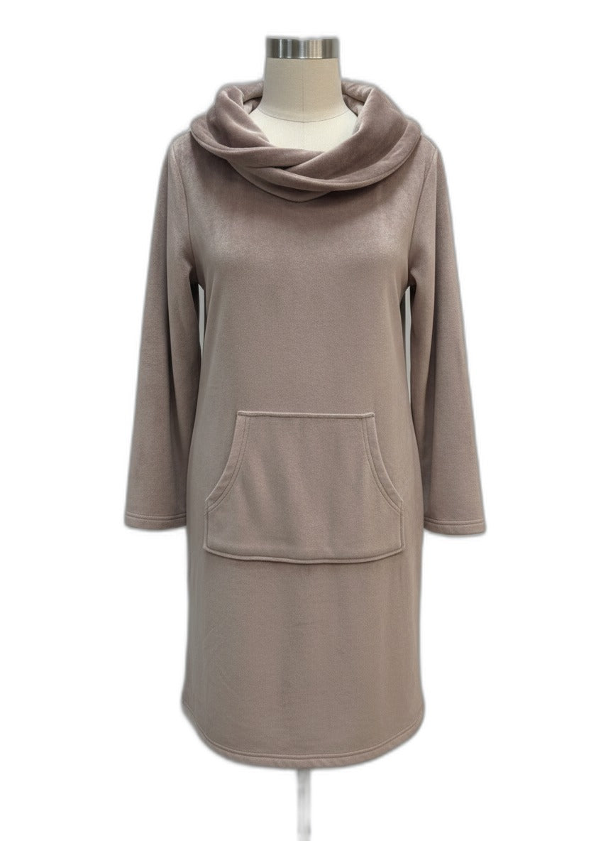 Softies · Velour Cowl Lounge Dress · S/M · Mauve