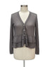 J. Jill · Button Up Cardigan Tiered Detail · Medium · Gray