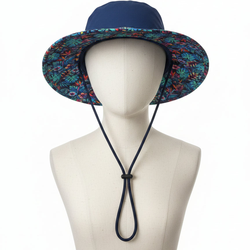 FashionHat · Sun Hat · OS · NavyFloral