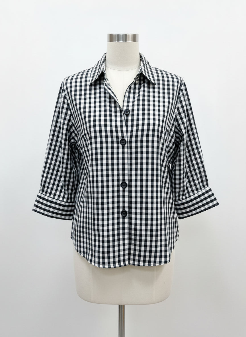 Foxcroft · Plaid · XLarge · BlackWhite
