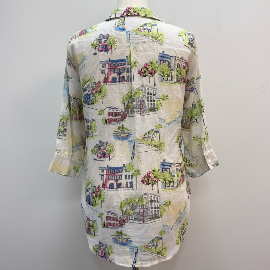 Chico's · Tunic Shirt · Small · YellowMulti