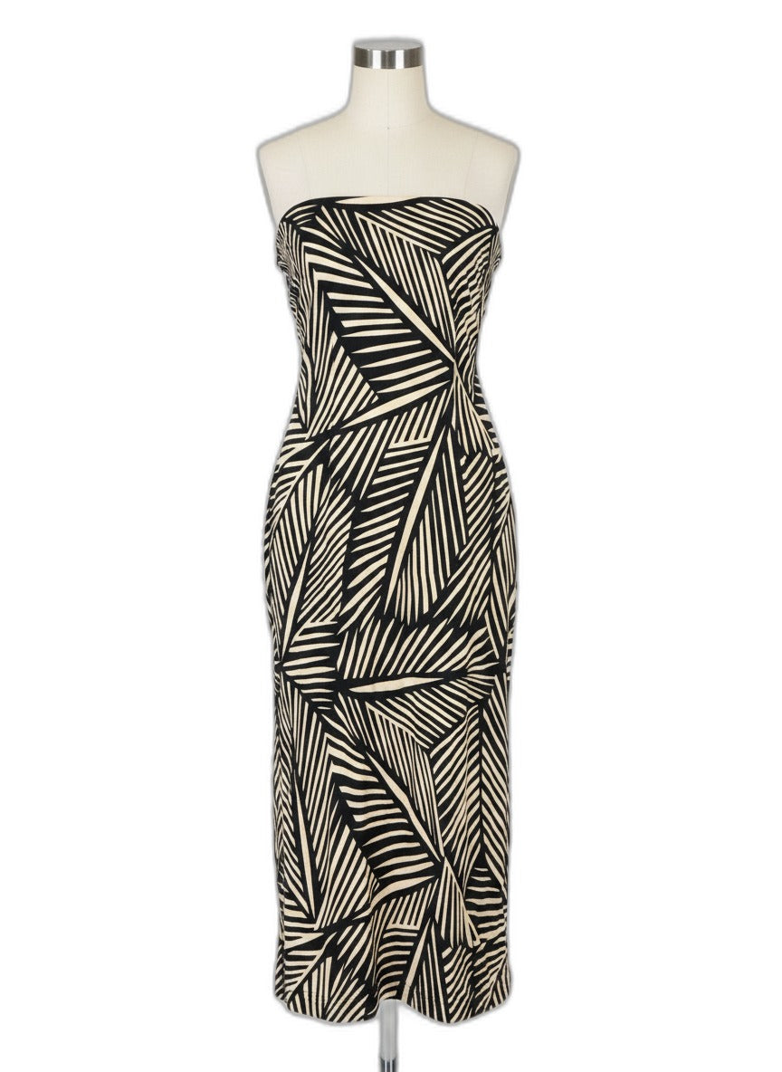 Nordstrom · Strapless Dress · XXS · Beige/Black