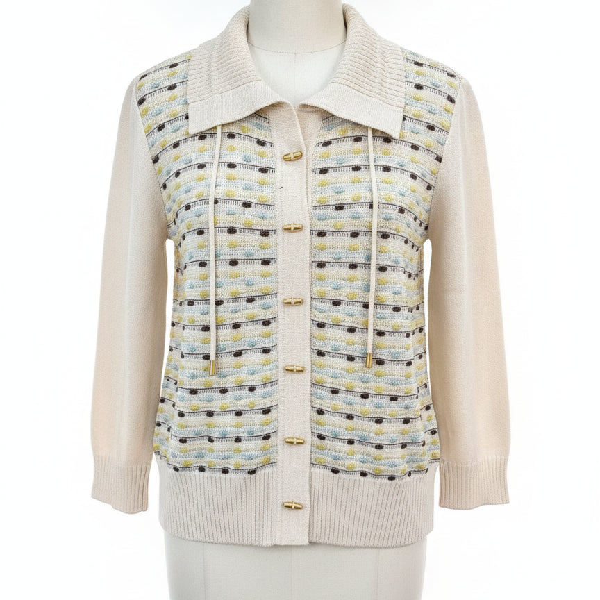St John · Button up cardigan · Large · CreamMulti