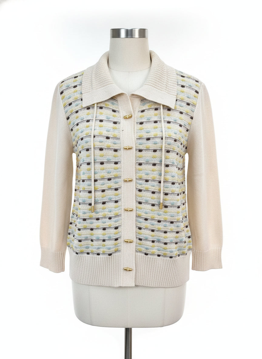 St John · Button up cardigan · Large · CreamMulti
