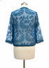 SoftSurroundings · Open Drape Cardigan · Medium · Blue Lace