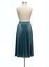 Anthropologie · Pleated Satin Skirt · XSmall · Teal