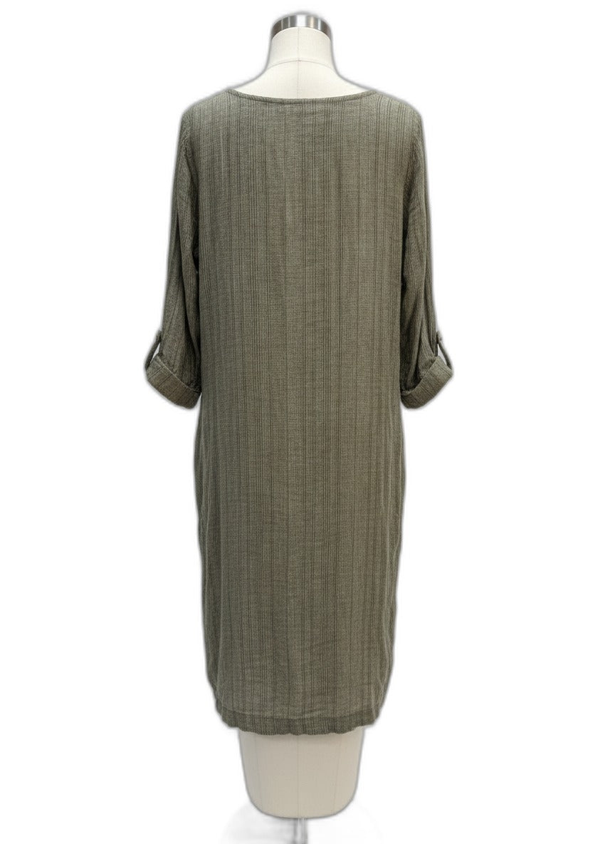Flax · Dress · Medium · Olive