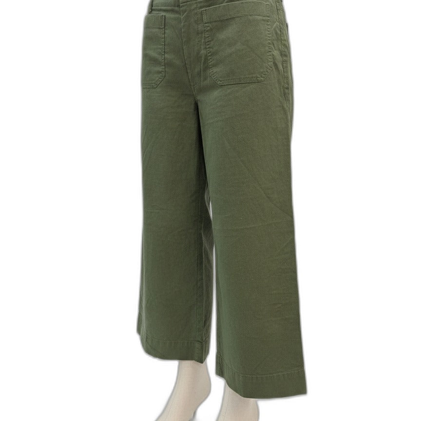 Maeve · The Colette Cotton Blend Pants · 6 · Green